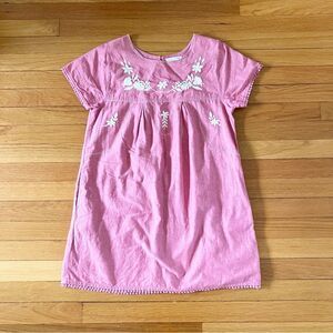 Garnet Hill Kids Red Embroidered Floral Cotton Beach Pool Vacation Cover Up 14